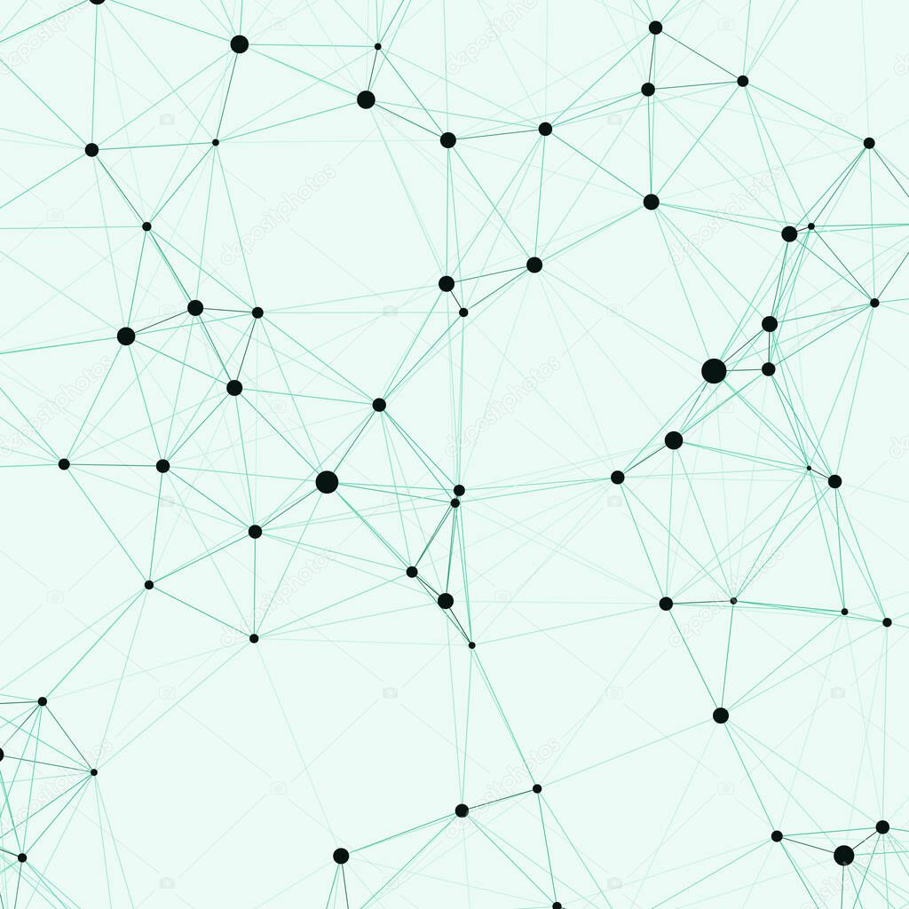 Network Mesh Computation Art background illustration