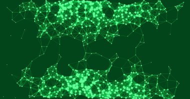 ağ ağ ağ ağ işleme sanatı yeşil arkaplan illüstrasyonu