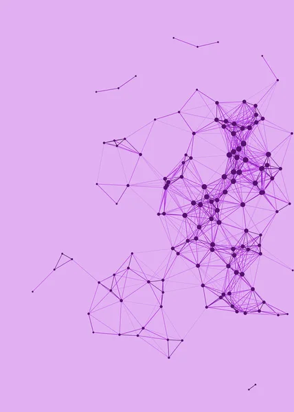 Сетевая Процедурная Иллюстрация Фиолетового Фона — стоковый вектор