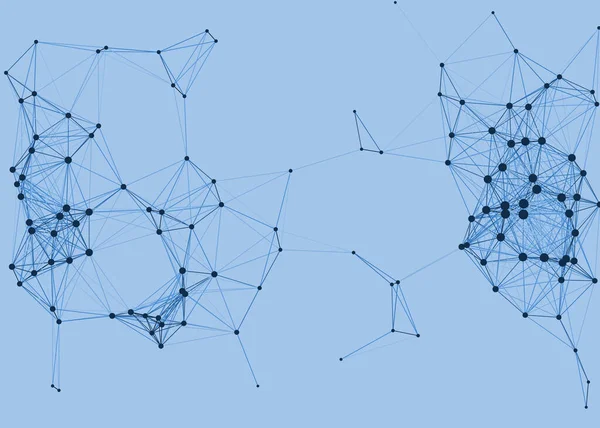 Синяя Фоновая Иллюстрация Network Mesh Procedural Art — стоковый вектор