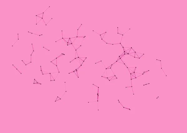 Netzwerk Mesh Prozedurale Kunst Rosa Hintergrund Illustration — Stockvektor