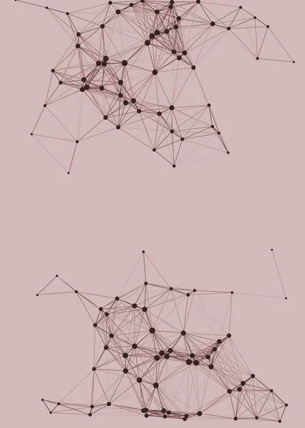 ネットワークメッシュの手続き型アートの背景イラスト — ストックベクタ
