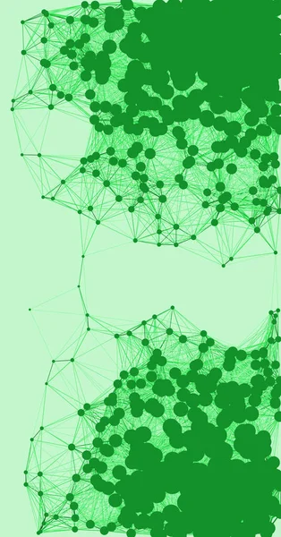 Δίκτυο Πλέγμα Διαδικαστική Τέχνη Πράσινο Φόντο Εικονογράφηση — Διανυσματικό Αρχείο