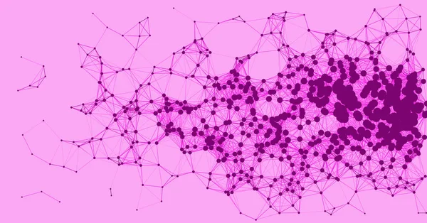 Мережева Сітка Процедурне Мистецтво Фіолетовий Фон Ілюстрація — стоковий вектор