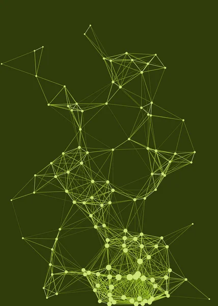 Hálózat Háló Eljárási Művészet Zöld Háttér Illusztráció — Stock Vector