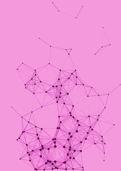 Мережева Сітка Процедурне Мистецтво Фіолетовий Фон Ілюстрація — стоковий вектор
