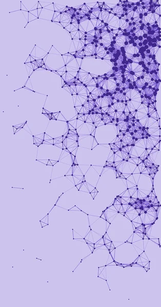 Мережева Сітка Процедурне Мистецтво Фіолетовий Фон Ілюстрація — стоковий вектор
