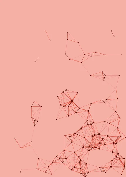 Hálózati Háló Eljárási Művészet Rózsaszín Háttér Illusztráció — Stock Vector