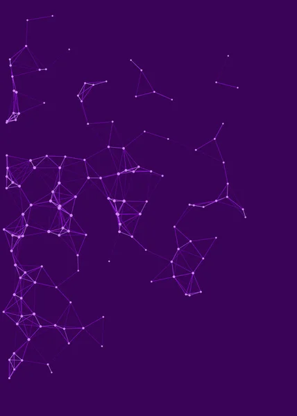 Netwerk Mesh Procedurele Kunst Paars Achtergrond Illustratie — Stockvector