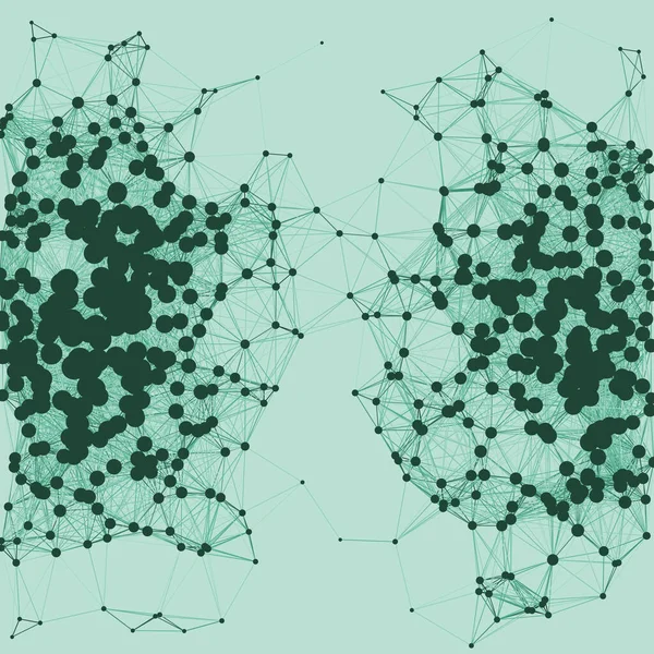 Netwerk Mesh Procedurele Kunst Achtergrond Illustratie — Stockvector