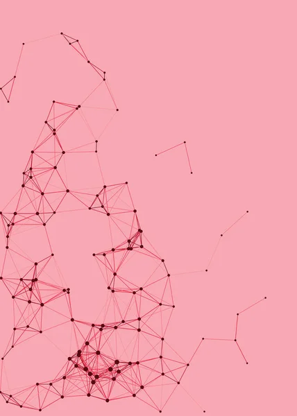 Мережева Сітка Процедурне Мистецтво Рожевий Фон Ілюстрація — стоковий вектор