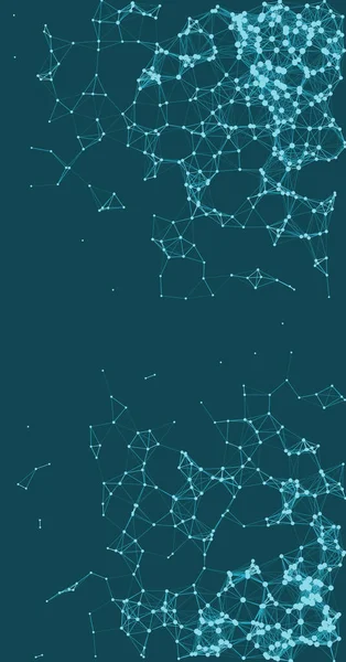 Netzwerk Mesh Verfahrenskunst Blauer Hintergrund Illustration — Stockvektor