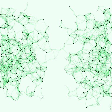 Prosedür sanatı yeşil ağ ağ ağ arkaplan illüstrasyonu