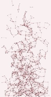 Prosedür sanatı ağı ağ ağ arkaplan illüstrasyonu
