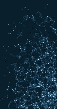 Prosedür sanatı ağı ağ ağ arkaplan illüstrasyonu