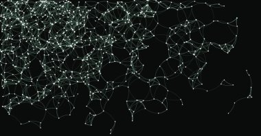 Prosedür sanatı ağı ağ ağ arkaplan illüstrasyonu