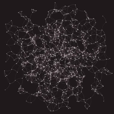 Prosedür sanatı ağı ağ ağ arkaplan illüstrasyonu