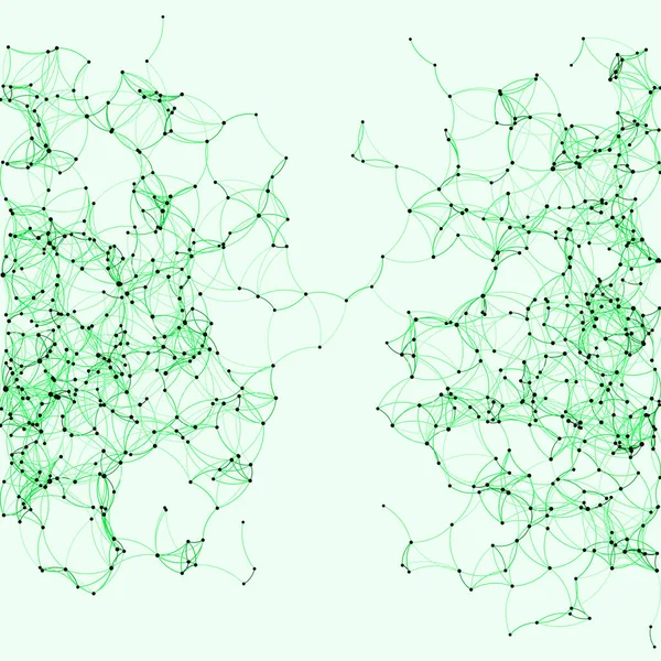 Art Procédural Réseau Vert Maillage Fond Illustration — Image vectorielle