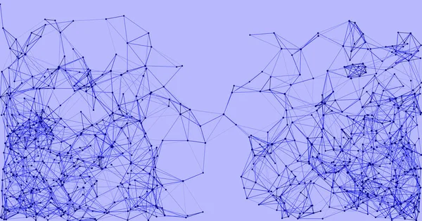 Procedurele Netwerk Mesh Art Achtergrond Illustratie — Stockvector