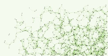 Prosedür sanatı yeşil ağ ağ ağ arkaplan illüstrasyonu