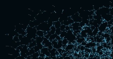 Prosedür sanatı ağı ağ ağ arkaplan illüstrasyonu