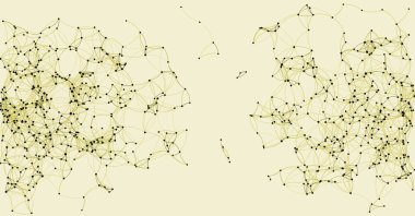 Prosedür sanatı ağı ağ ağ arkaplan illüstrasyonu