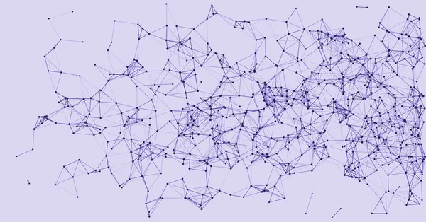 Procedurele Netwerk Mesh Art Achtergrond Illustratie — Stockvector