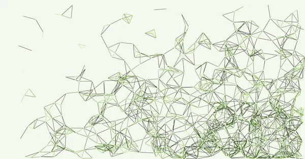Зелена Процедурна Мережа Сітки Арт Фон Ілюстрація — стоковий вектор