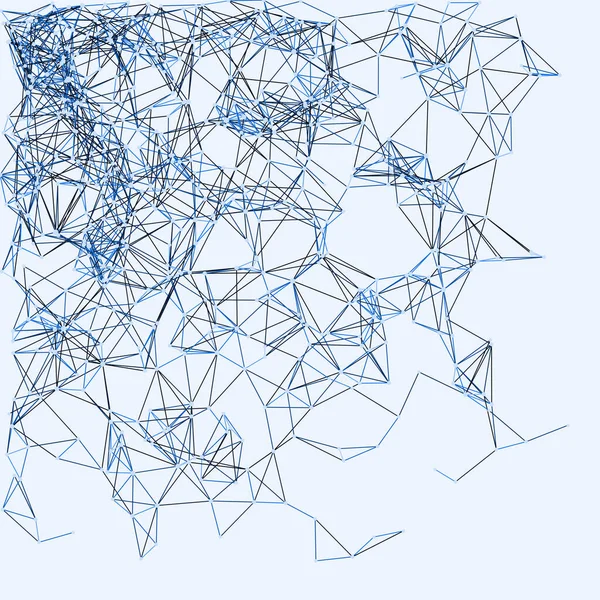 Procedural Network Mesh Art Background Illustration — Stock Vector