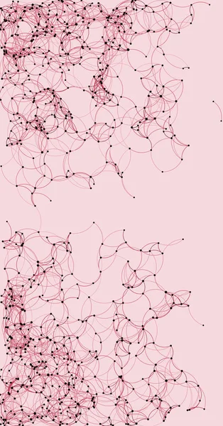 Procedurele Kunst Roze Netwerk Mesh Achtergrond Illustratie — Stockvector