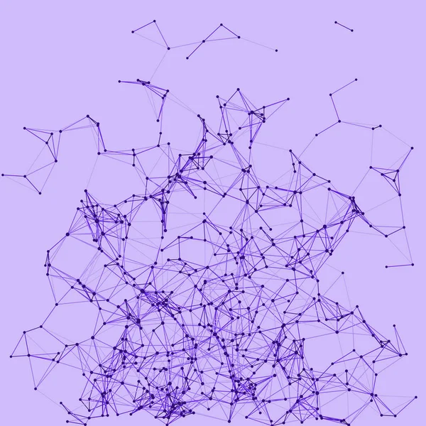 手続き型ネットワークメッシュアートの背景イラスト — ストックベクタ