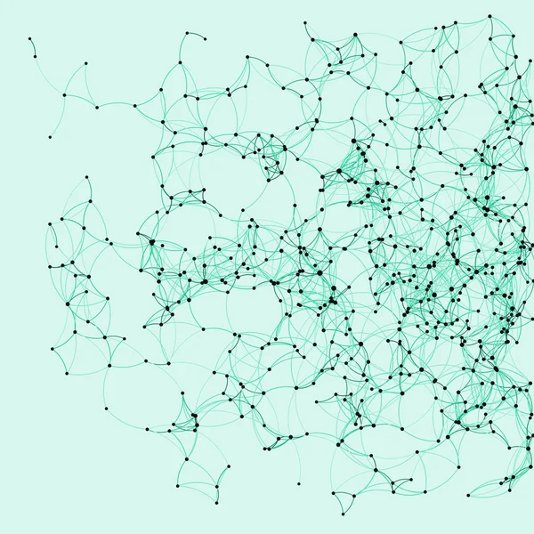 Procedurmässig Konst Grön Nätverk Mesh Bakgrund Illustration — Stock vektor
