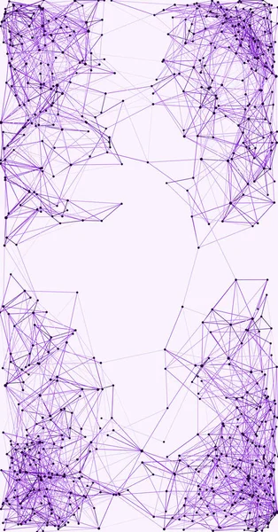 Procedural Network Mesh Art Background Illustration — Stock Vector