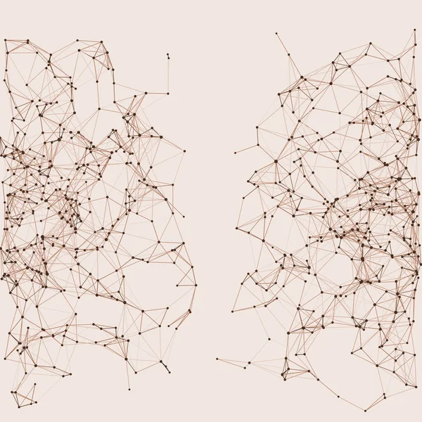 Förfarande Nätverk Mesh Konst Bakgrund Illustration — Stock vektor