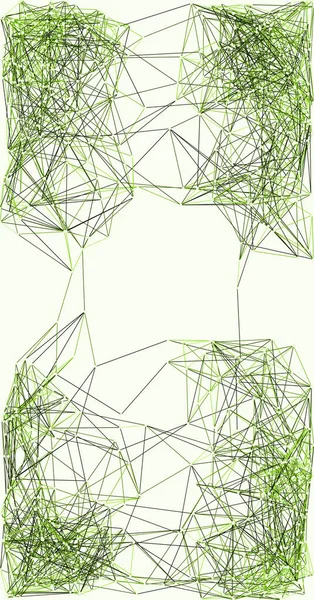 Зеленый Процедурный Сетевой Рисунок — стоковый вектор