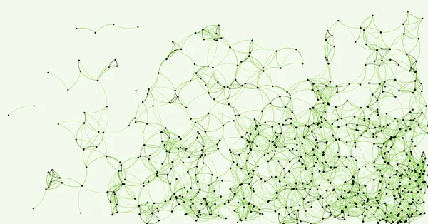 Διαδικαστικές Τέχνη Πράσινο Δίκτυο Πλέγμα Απεικόνιση Φόντου — Διανυσματικό Αρχείο