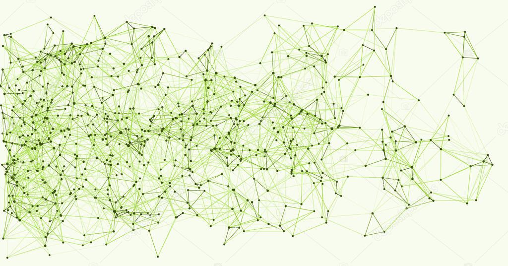 green procedural network mesh art background illustration 