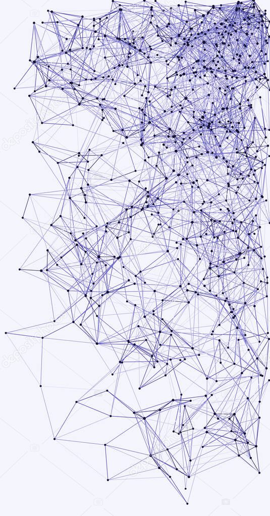 blue procedural network mesh art background illustration