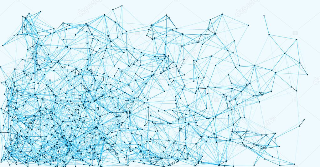 blue network mesh procedural art background illustration