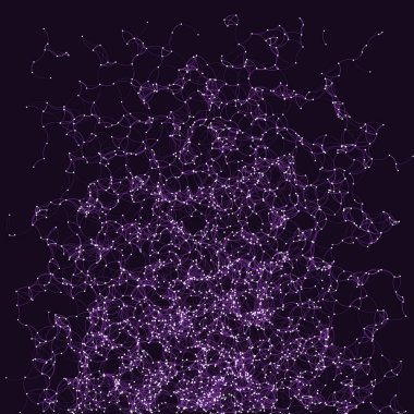 Prosedür sanatı ağı ağ ağ arkaplan illüstrasyonu