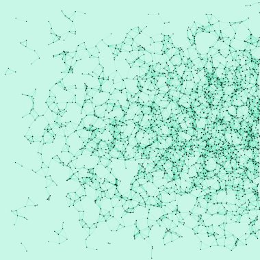 Prosedür sanatı ağı ağ ağ arkaplan illüstrasyonu