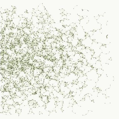 Prosedür sanatı ağı ağ ağ arkaplan illüstrasyonu