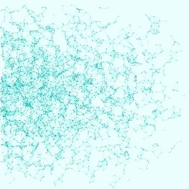Prosedür sanatı ağı ağ ağ arkaplan illüstrasyonu