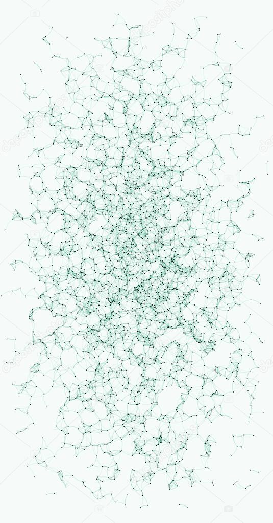 Procedural art network mesh background illustration