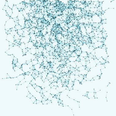 mavi ağ ağ örgü işleme sanatı arkaplan illüstrasyonu 