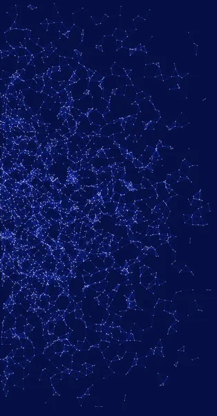 Blaues Netzwerk Mesh Verfahrenstechnische Kunst Hintergrund Illustration — Stockvektor