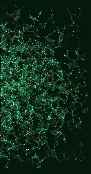 Зелена Мережа Сітки Процедурне Мистецтво Фонова Ілюстрація — стоковий вектор