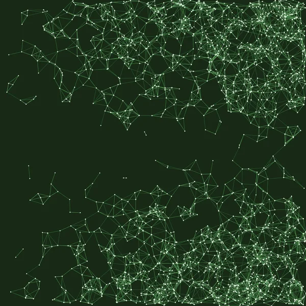 Groen Netwerk Mesh Procedurele Kunst Achtergrond Illustratie — Stockvector