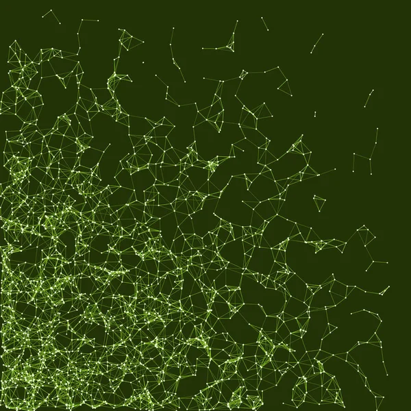 Malha Rede Verde Arte Processual Fundo Ilustração —  Vetores de Stock