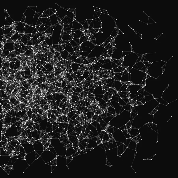 Malha Rede Aleatória Arte Processual Fundo Ilustração — Vetor de Stock